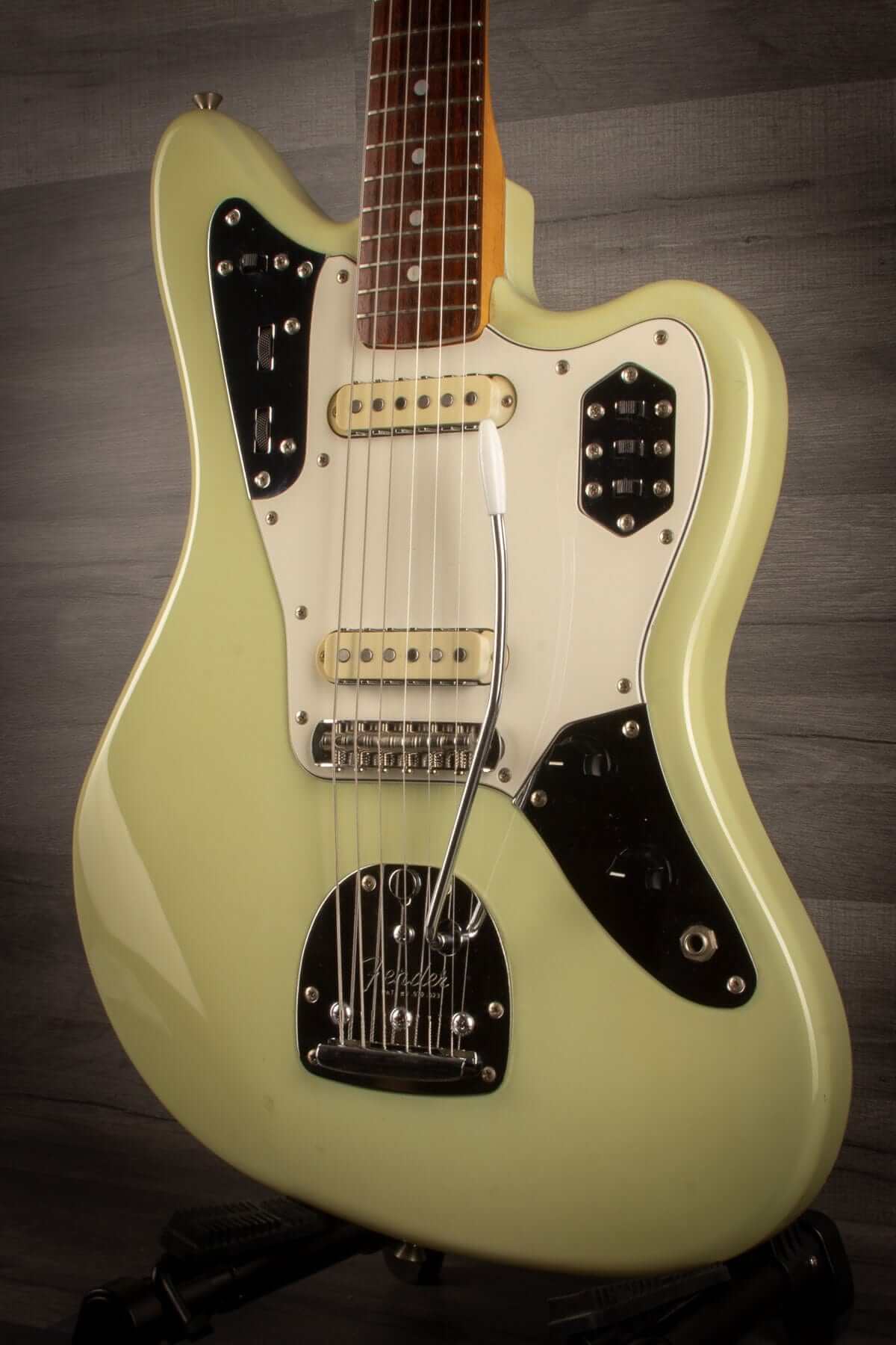USED - Fender Crafted in Japan JG-66 Jaguar, Sonic Blue (faded) matching headstock