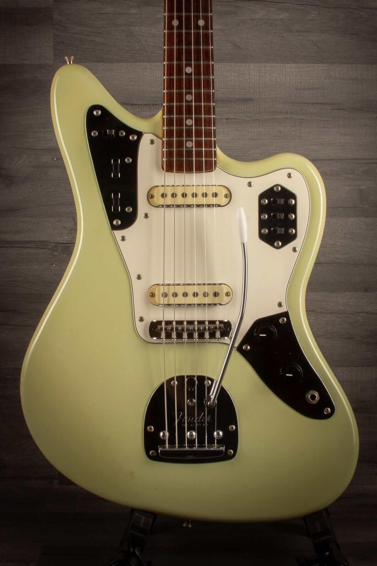 USED - Fender Crafted in Japan JG-66 Jaguar, Sonic Blue (faded) matching headstock