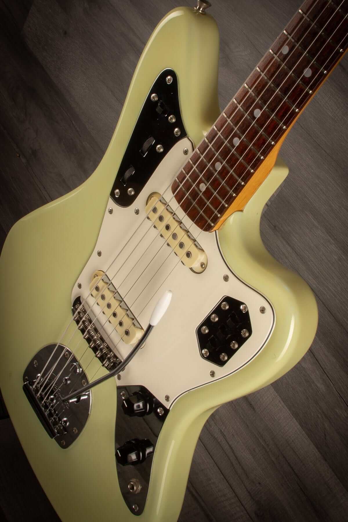 USED - Fender Crafted in Japan JG-66 Jaguar, Sonic Blue (faded) matching headstock