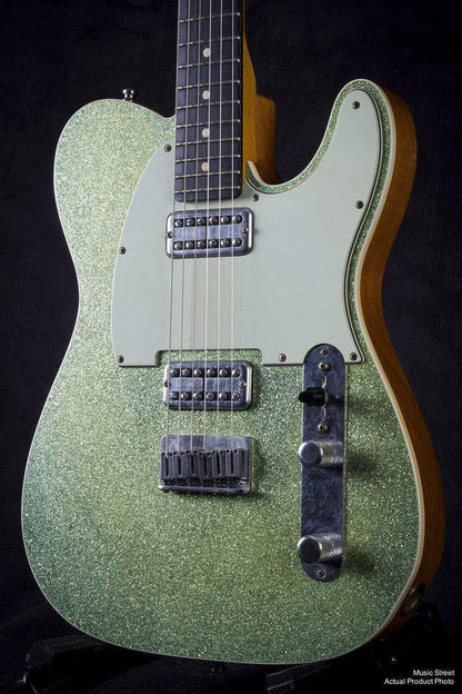USED - Fender Custom Shop Double Tv Jones Relic Tele Sea Foam Green Sparkle