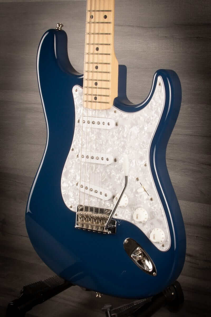 USED - Fender MIJ Hybrid Stratocaster, maple neck indigo