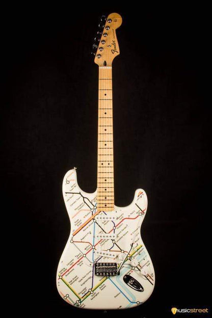 USED - Fender Stratocaster Made In Mexico - Limited Edition London Underground Map