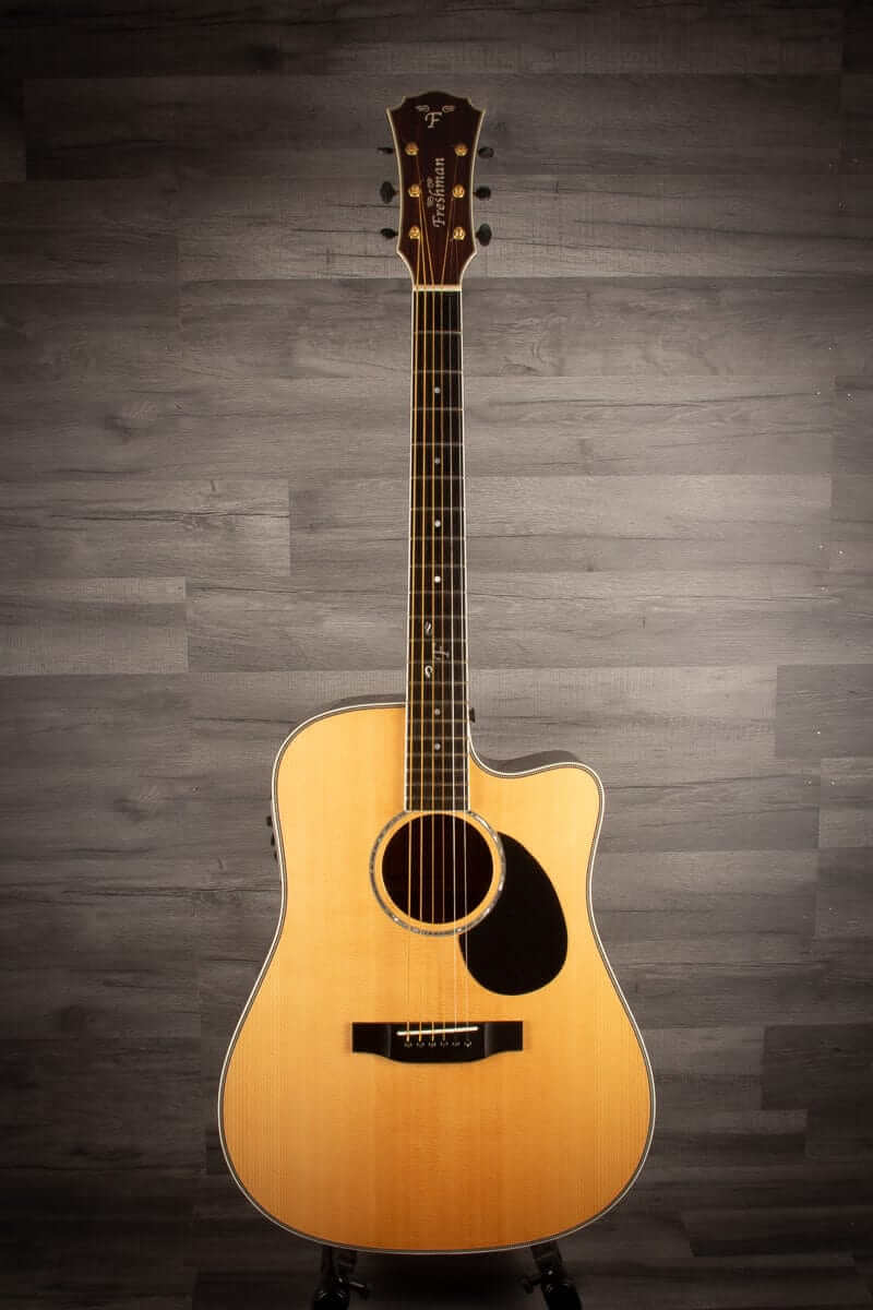 Freshman Acoustic Guitar USED - Freshman FA500DCE Solid Sitka Spruce