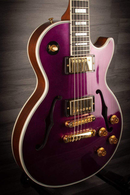USED - Gibson Custom Shop ES Les Paul Florentine Grape Sparkle