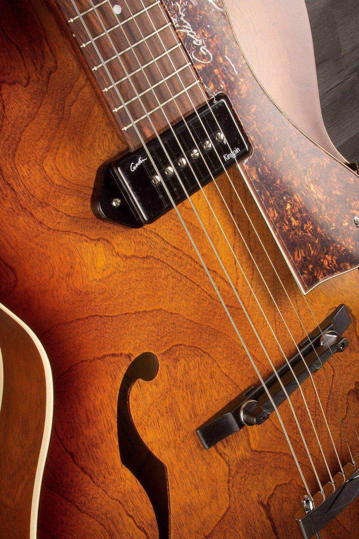 Godin 5Th Avenue Kingpin P90 Cognac Burst