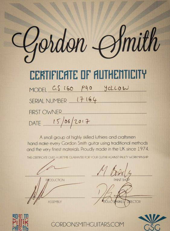 Gordon Smith Gs1 P90 Tv Yellow