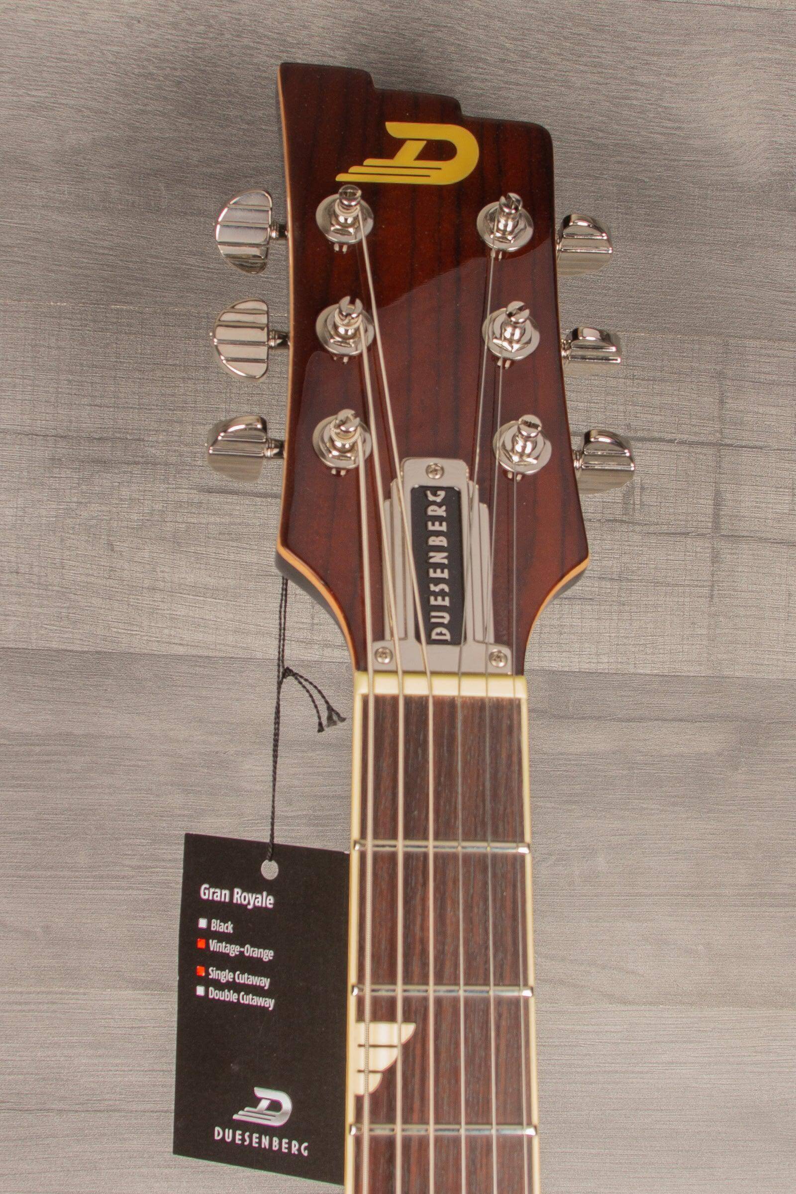 Duesenberg Gran Royale Single Cut Electric Guitar - Vintage Orange inc Case