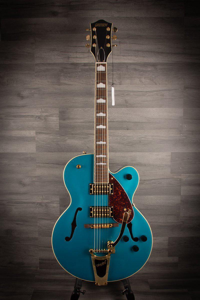 Gretsch Electric Guitar Gretsch - G2410TG Streamliner™ Hollow Body Single-Cut with Bigsby® and Gold Hardware, Laurel Fingerboard, Ocean Turquoise