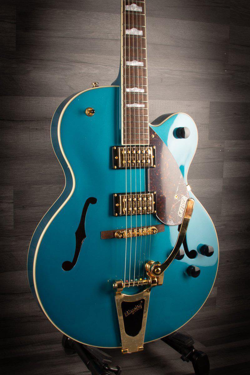 Gretsch Electric Guitar Gretsch - G2410TG Streamliner™ Hollow Body Single-Cut with Bigsby® and Gold Hardware, Laurel Fingerboard, Ocean Turquoise