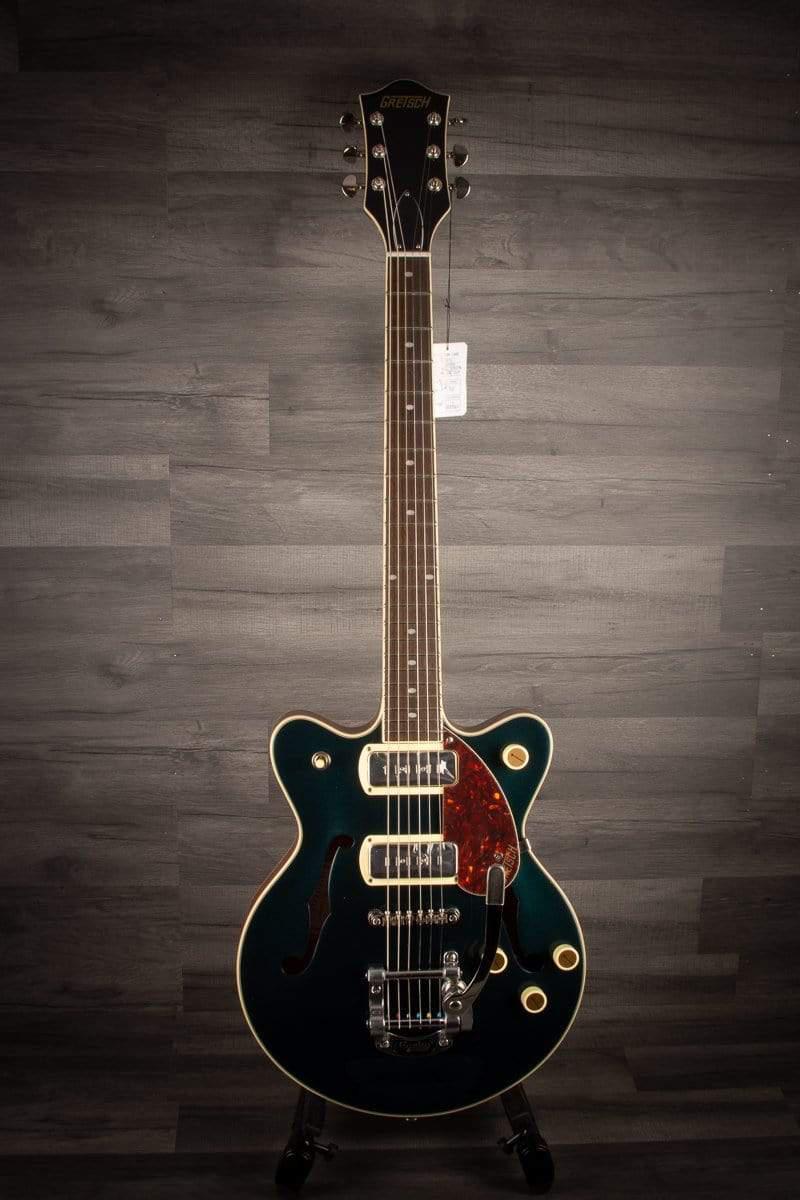 Gretsch Electric Guitar Gretsch - G2655T-P90 Streamliner™ Center Block Jr. Double-Cut P90 with Bigsby®, Laurel Fingerboard, Two-Tone Midnight Sapphire and Vintage Mahogany Stain