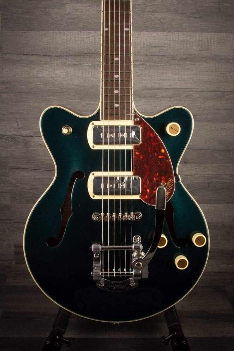 Gretsch - G2655T-P90 Streamliner™ Center Block Jr. Double-Cut P90 with Bigsby®, Laurel Fingerboard, Two-Tone Midnight Sapphire and Vintage Mahogany Stain