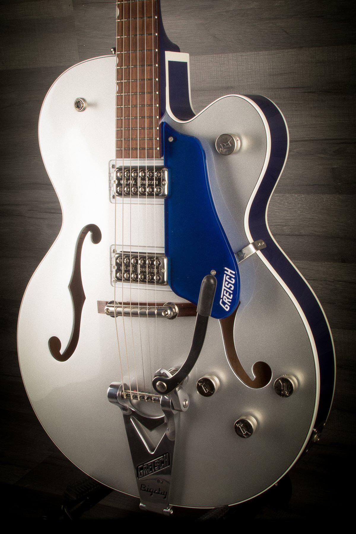 USED - Gretsch G6118T Players Edition Anniversary Iridium Silver & Azure Metallic