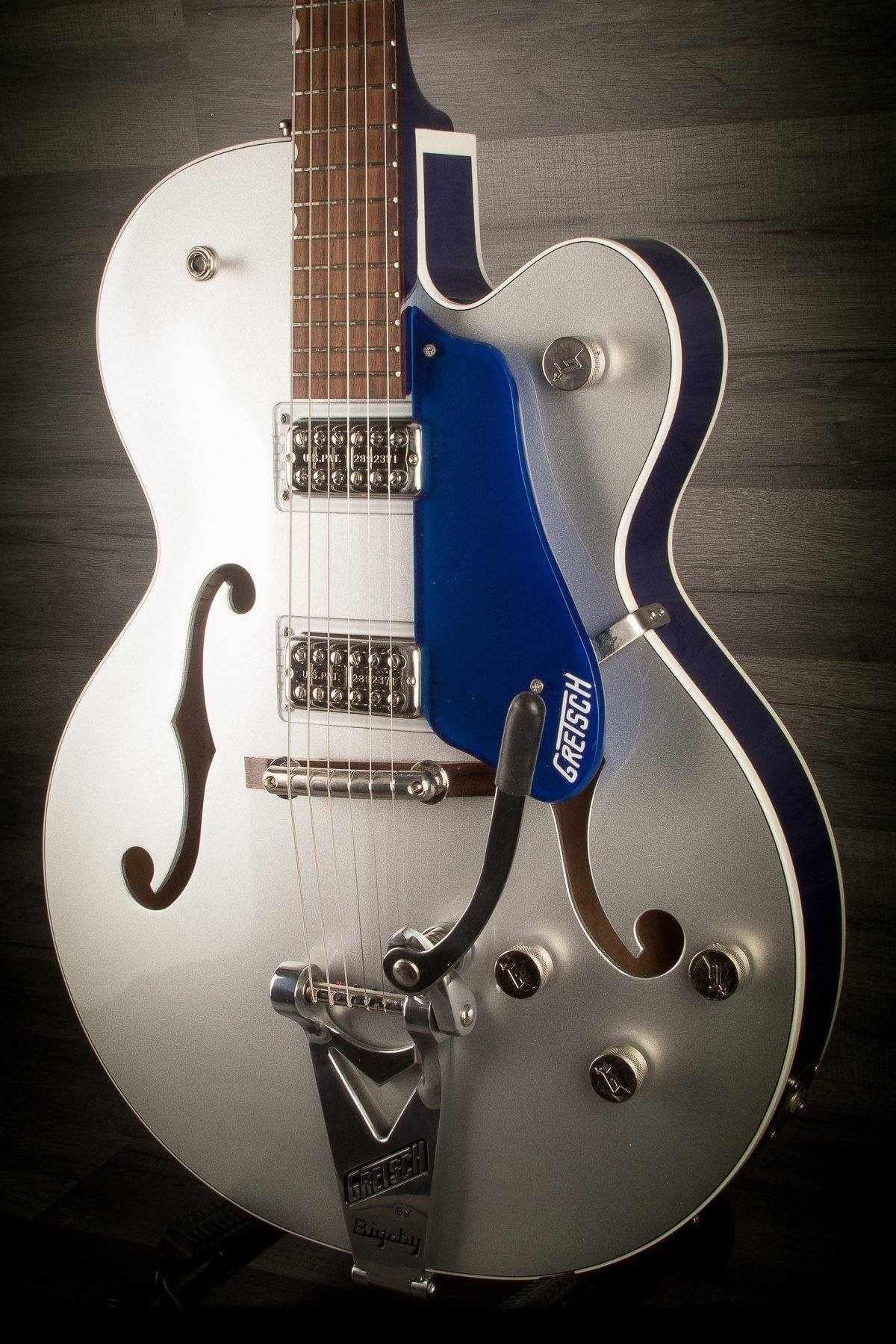 USED - Gretsch G6118T Players Edition Anniversary Iridium Silver & Azure Metallic