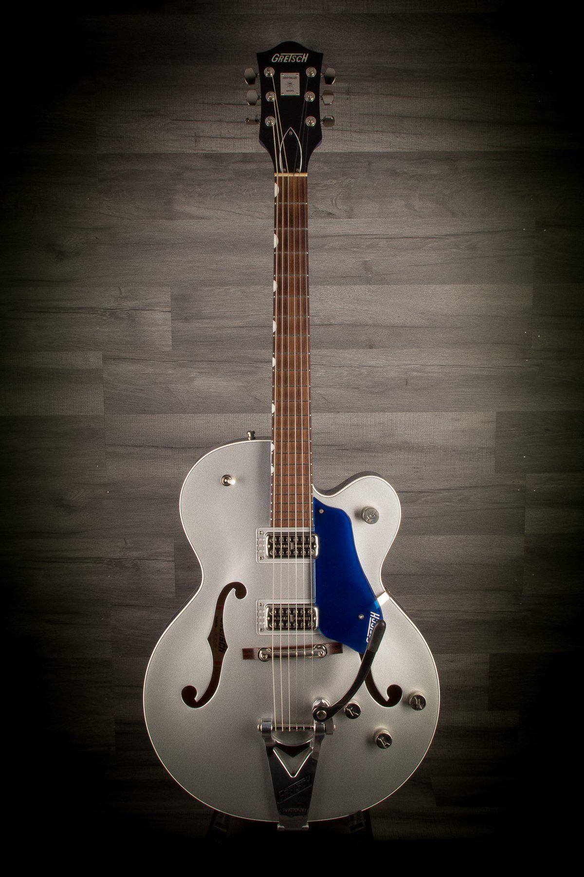 USED - Gretsch G6118T Players Edition Anniversary Iridium Silver & Azure Metallic