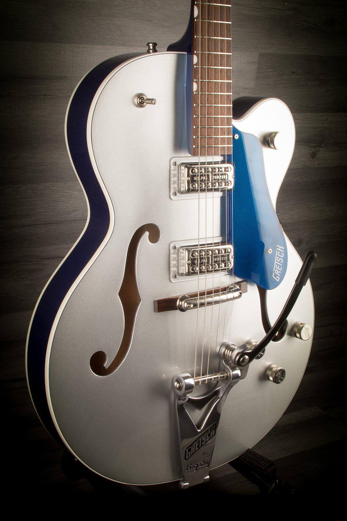 USED - Gretsch G6118T Players Edition Anniversary Iridium Silver & Azure Metallic