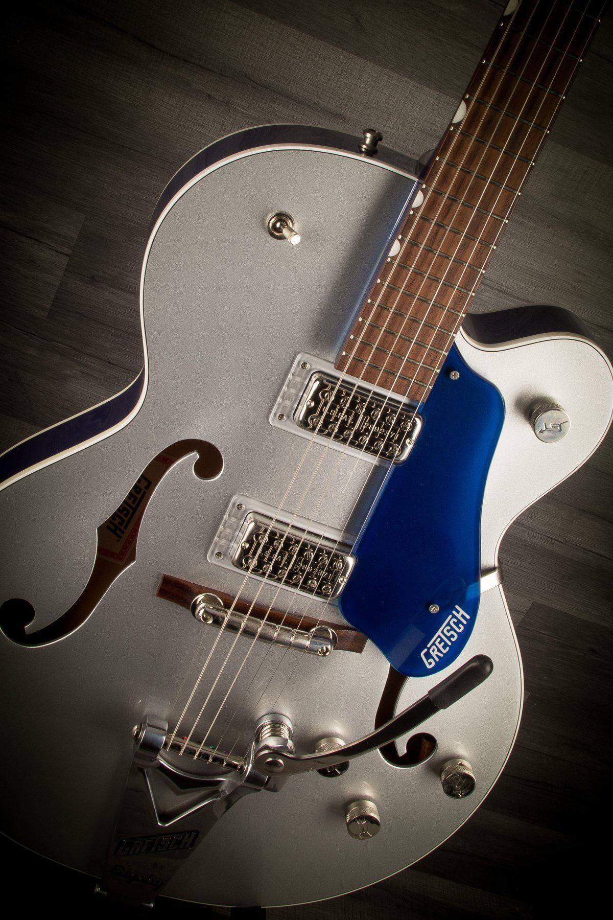 USED - Gretsch G6118T Players Edition Anniversary Iridium Silver & Azure Metallic