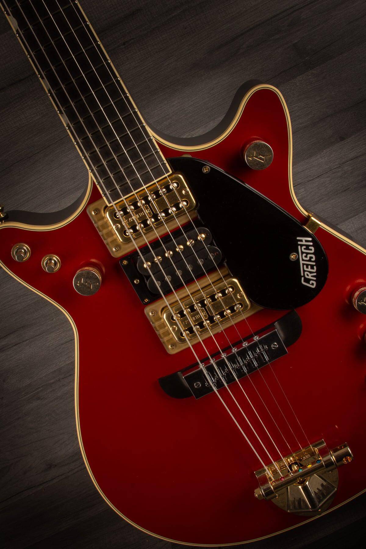 Gretsch G6131G-MY-RB Limited Malcolm Young Signature Jet - Vintage Firebird Red - MusicStreet