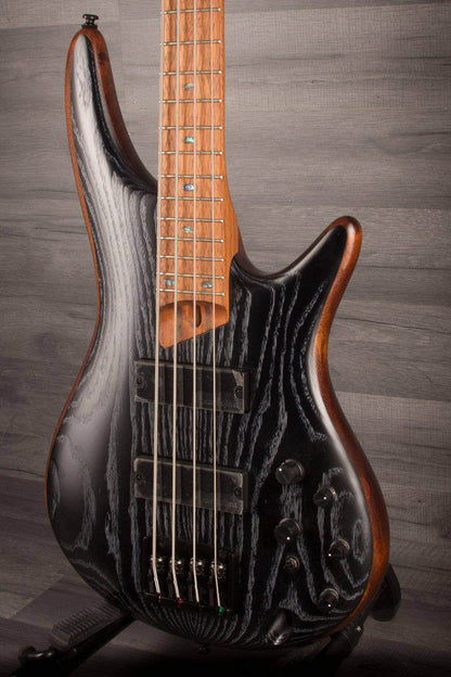 Ibanez SR670-SKF SR Bass Guitar, Silver Wave Black Flat