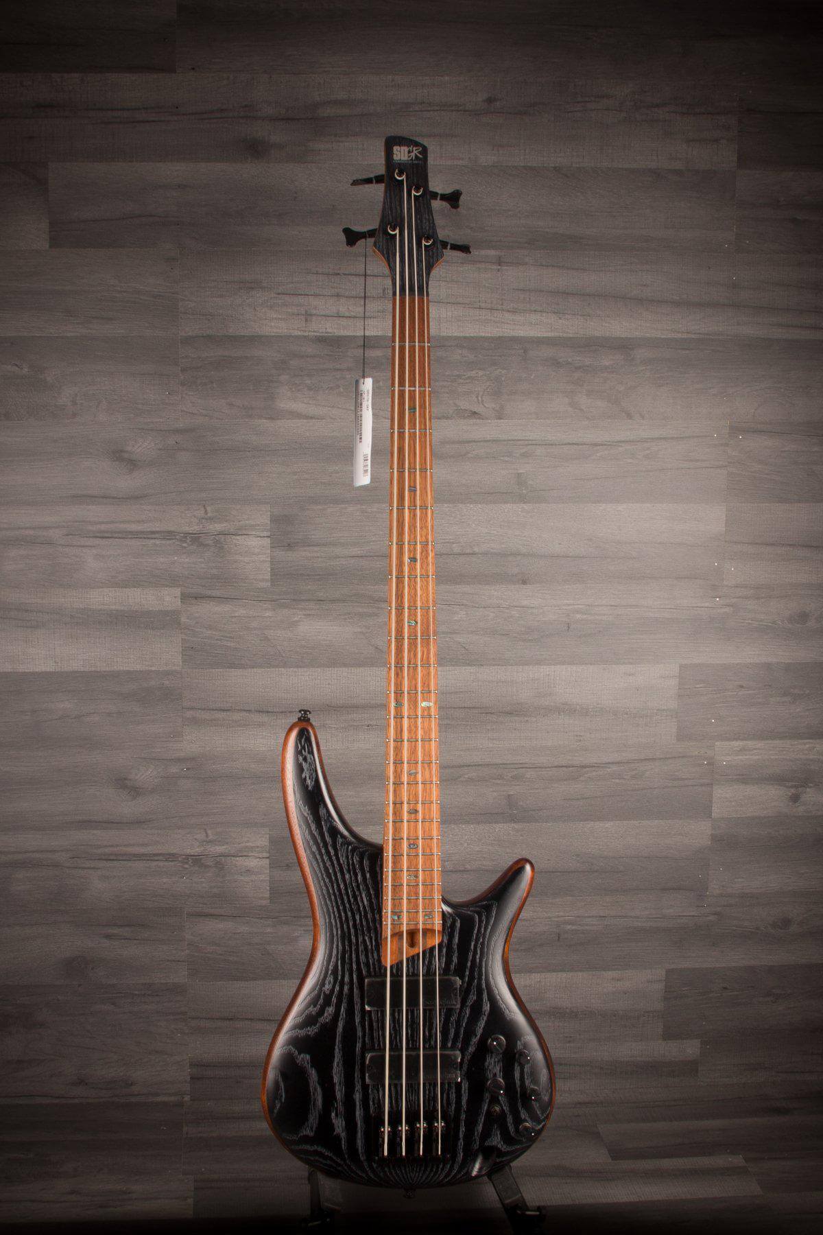 Ibanez SR670-SKF SR Bass Guitar, Silver Wave Black Flat