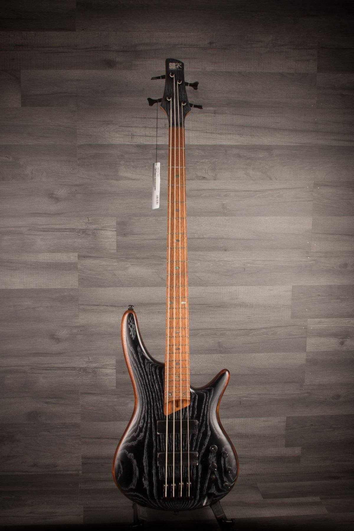 Ibanez SR670-SKF SR Bass Guitar, Silver Wave Black Flat