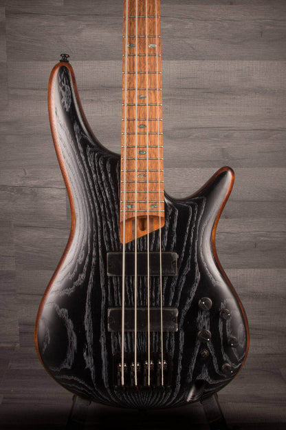 Ibanez SR670-SKF SR Bass Guitar, Silver Wave Black Flat