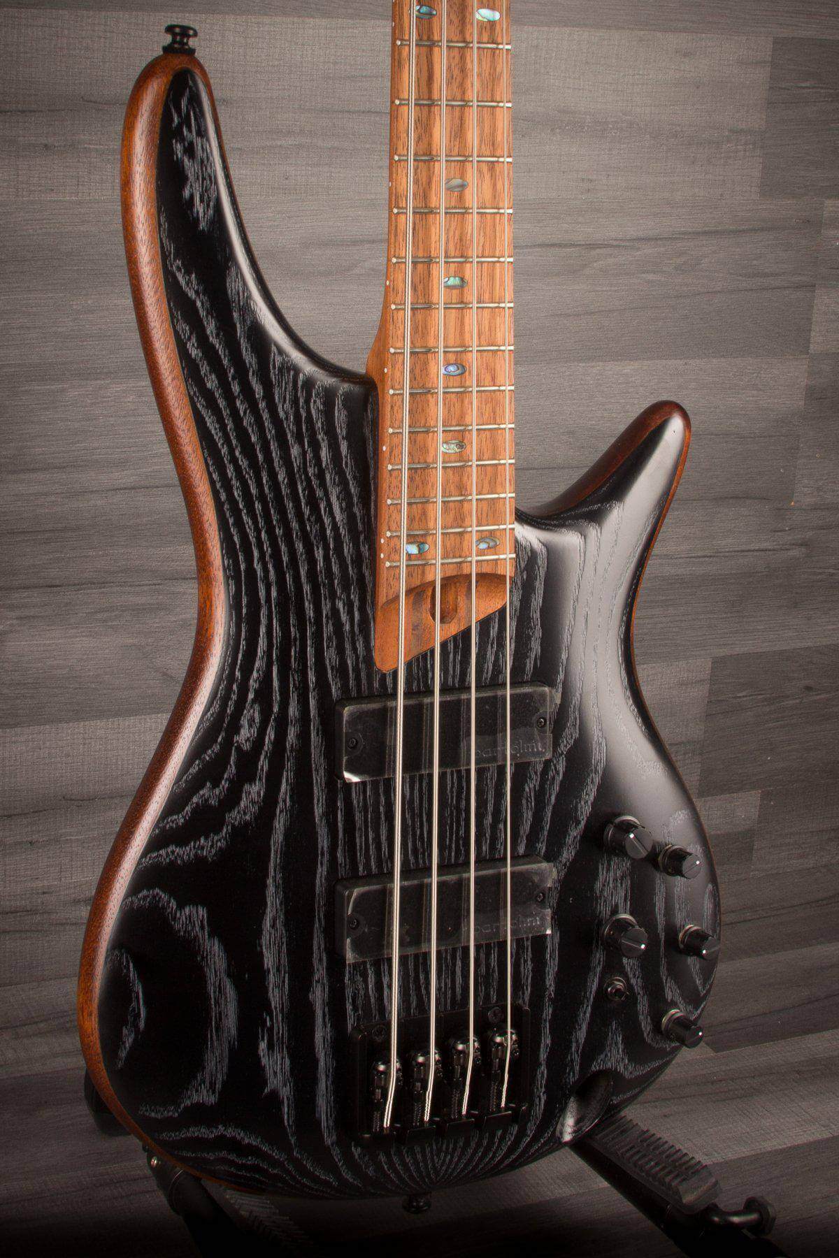 Ibanez SR670-SKF SR Bass Guitar, Silver Wave Black Flat
