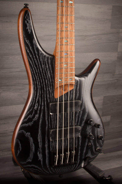 Ibanez SR670-SKF SR Bass Guitar, Silver Wave Black Flat