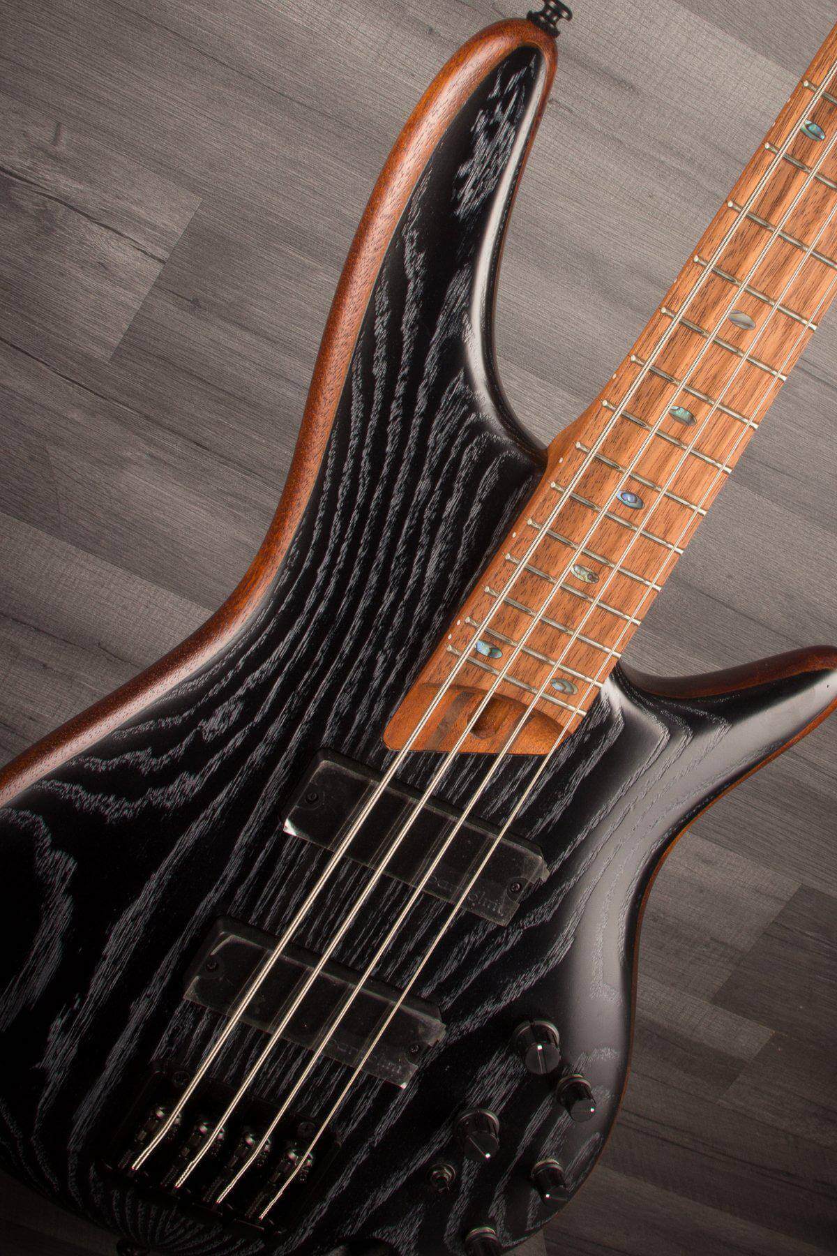 Ibanez SR670-SKF SR Bass Guitar, Silver Wave Black Flat