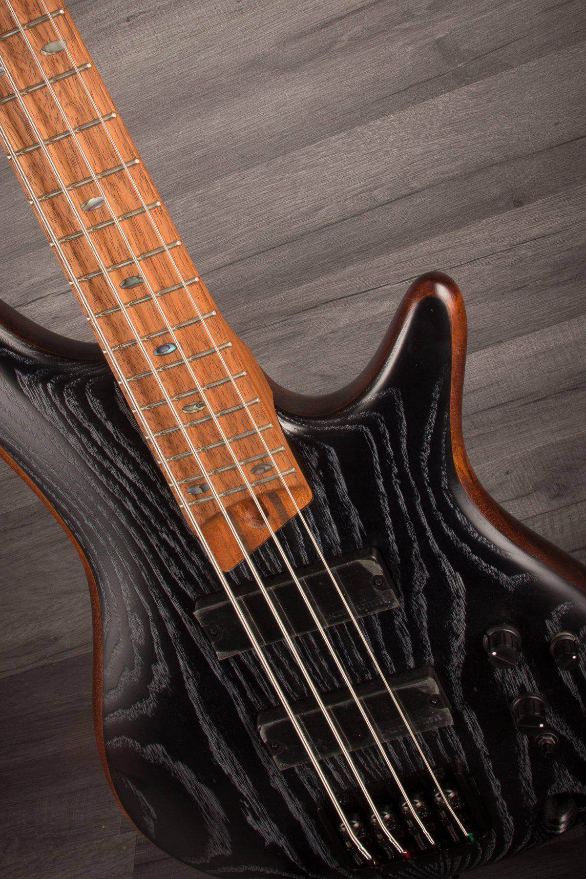 Ibanez SR670-SKF SR Bass Guitar, Silver Wave Black Flat