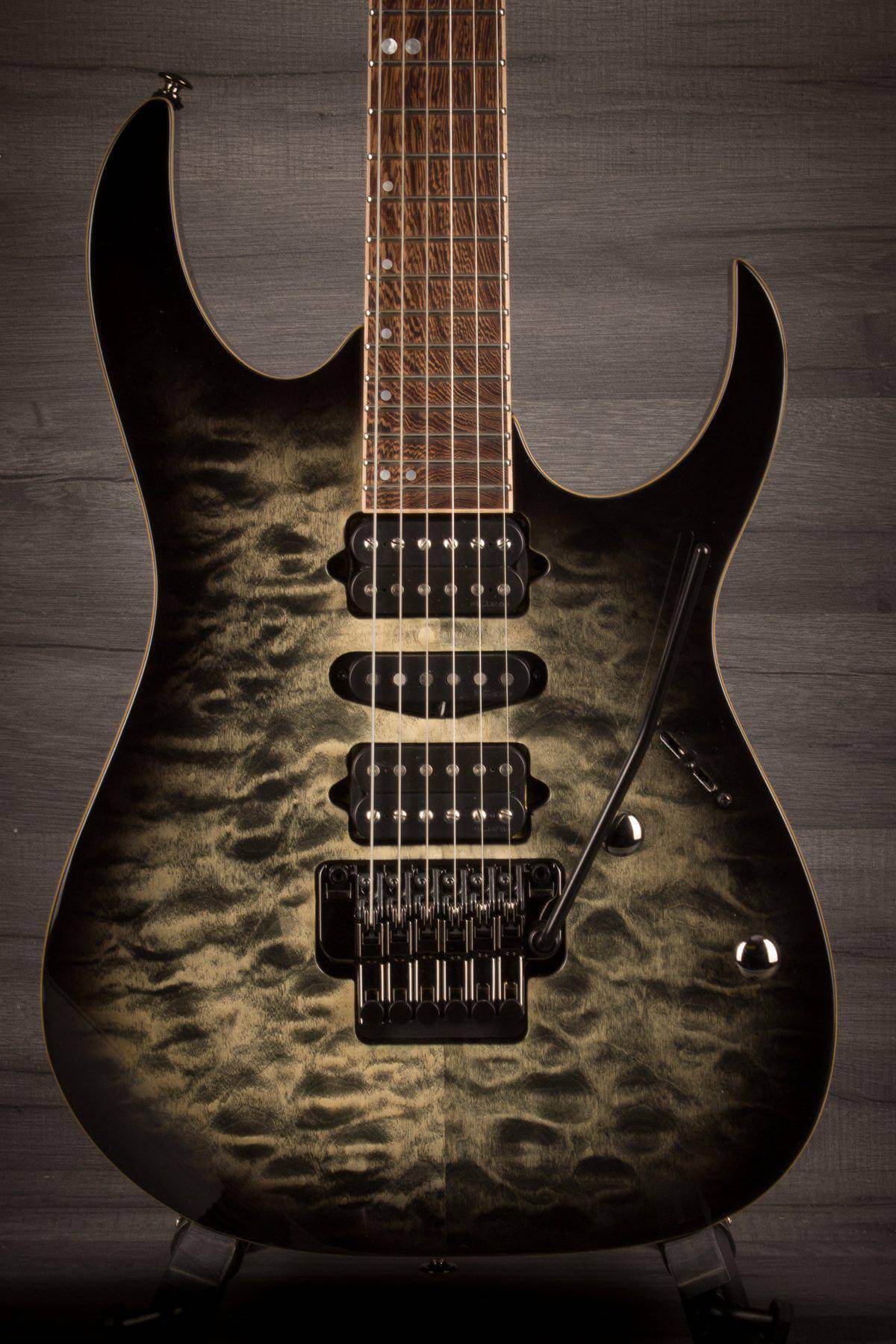 Ibanez RG970QMZ-BIB RG Premium Guitar in Black Ice Burst
