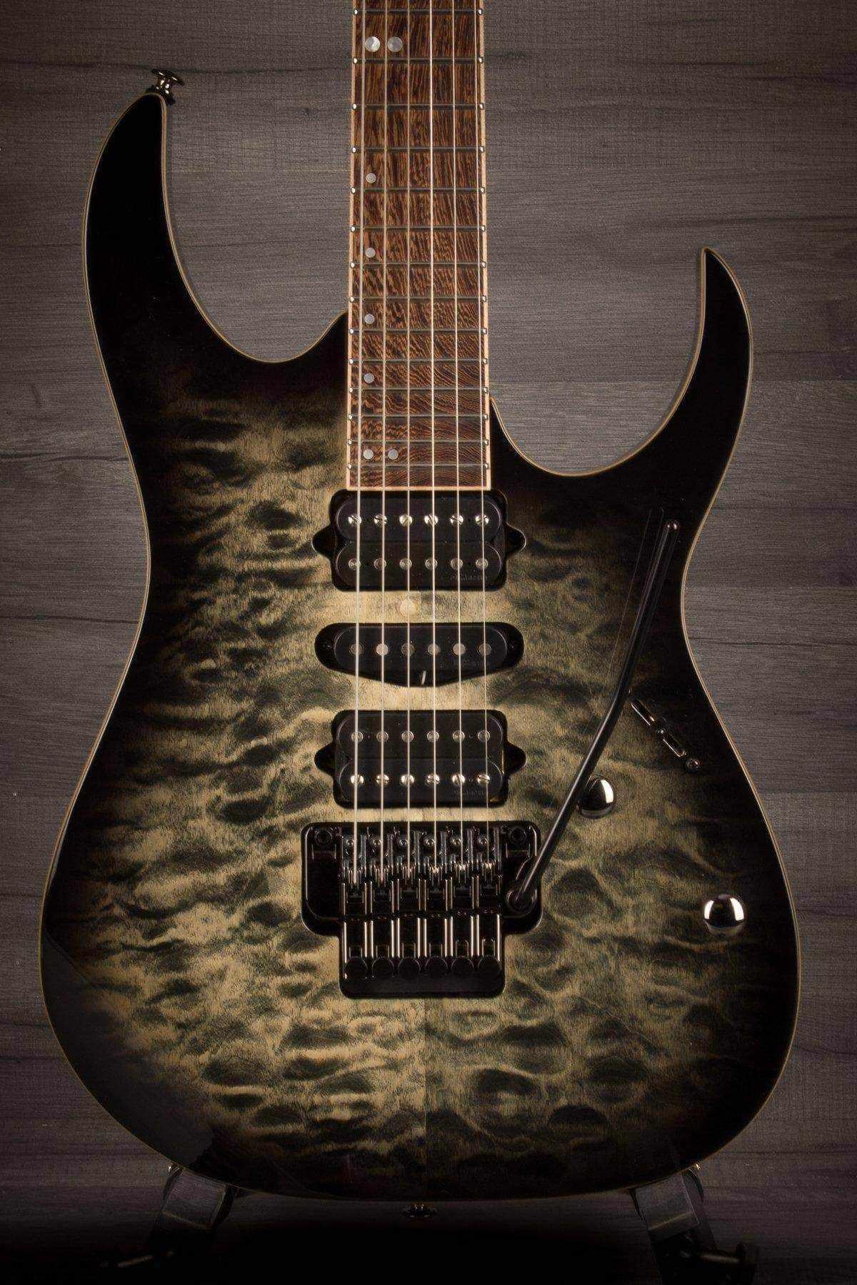 Ibanez RG970QMZ-BIB RG Premium Guitar in Black Ice Burst