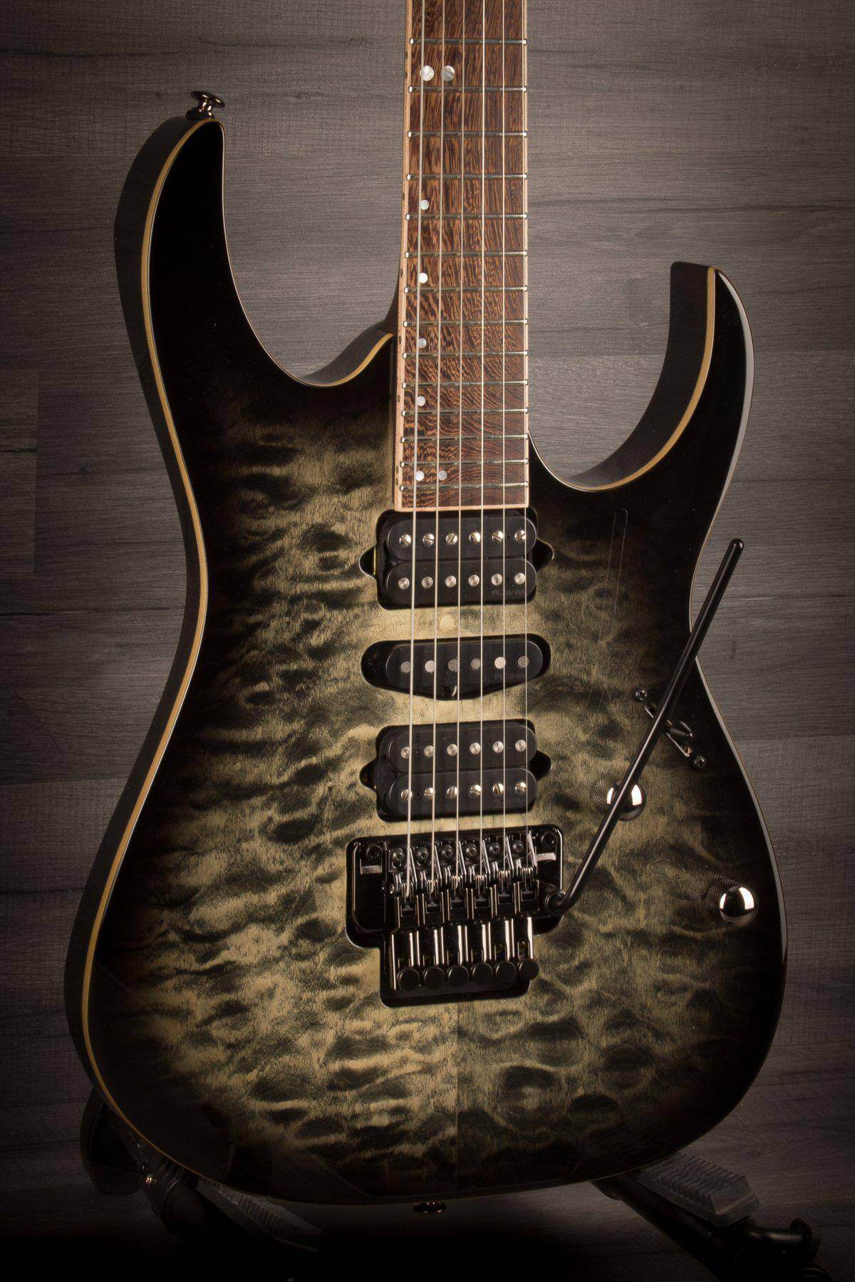 Ibanez RG970QMZ-BIB RG Premium Guitar in Black Ice Burst
