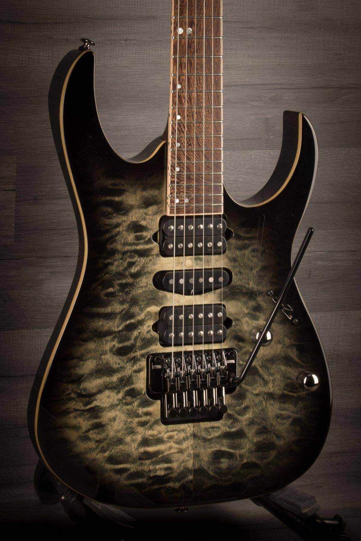 Ibanez RG970QMZ-BIB RG Premium Guitar in Black Ice Burst