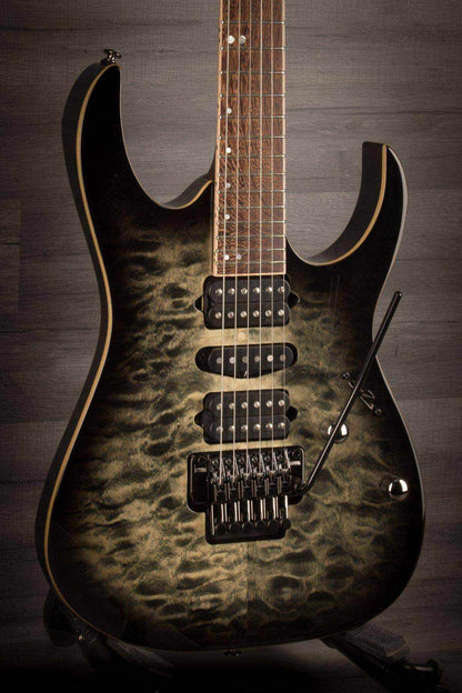 Ibanez RG970QMZ-BIB RG Premium Guitar in Black Ice Burst