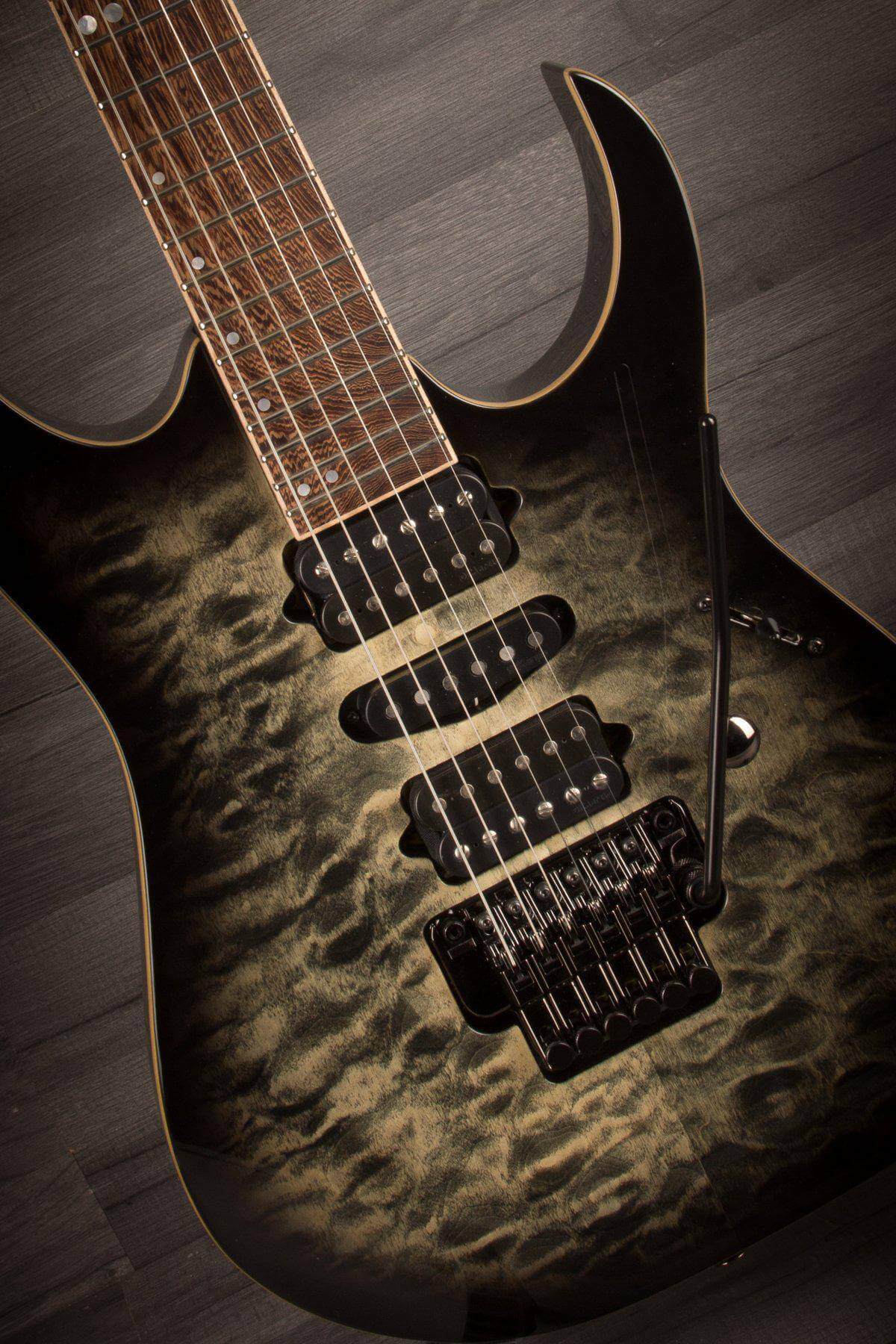 Ibanez RG970QMZ-BIB RG Premium Guitar in Black Ice Burst