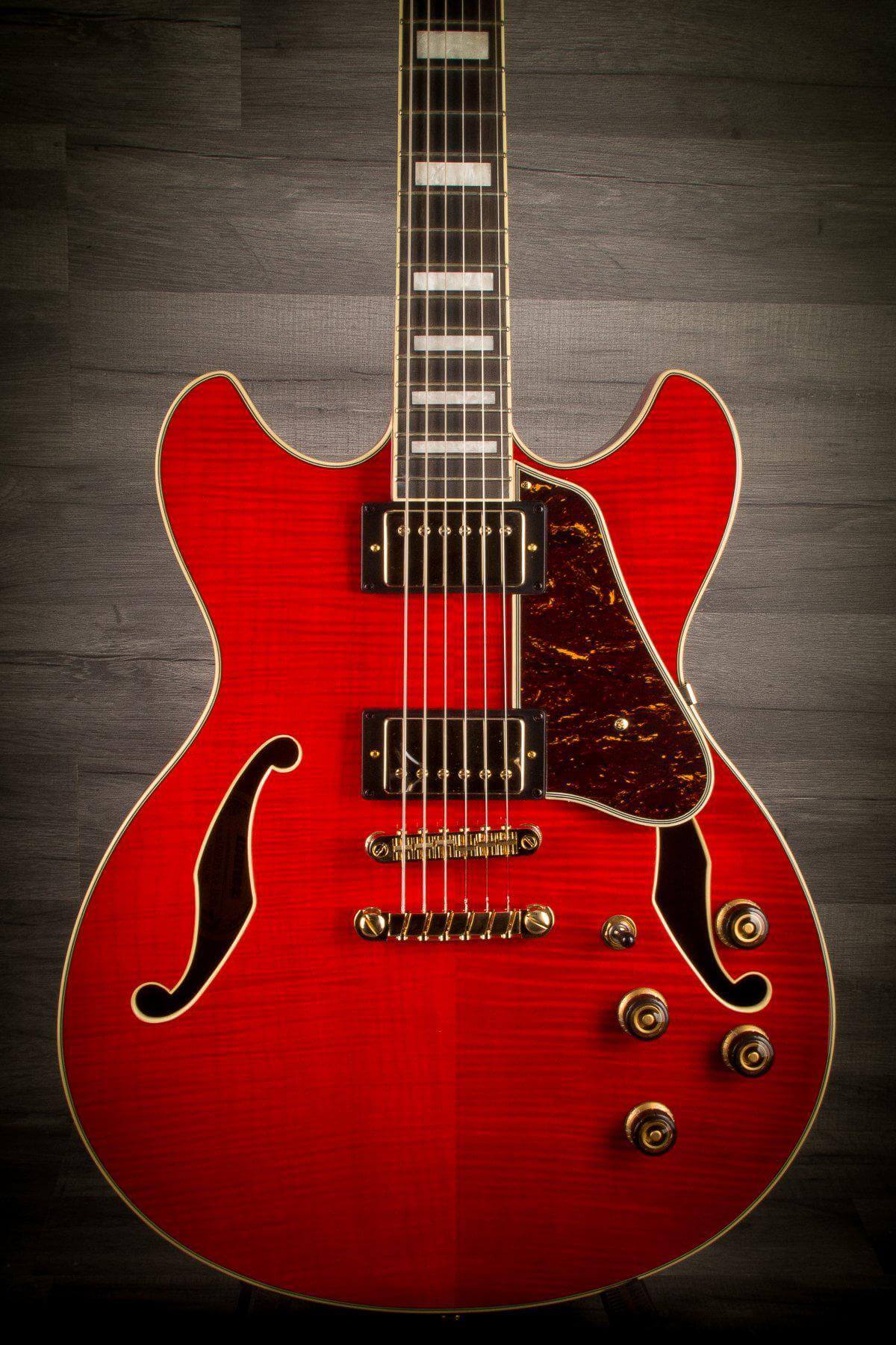 USED - banez Artcore AS93FM-TCD Expressionist in Trans Cherry Red