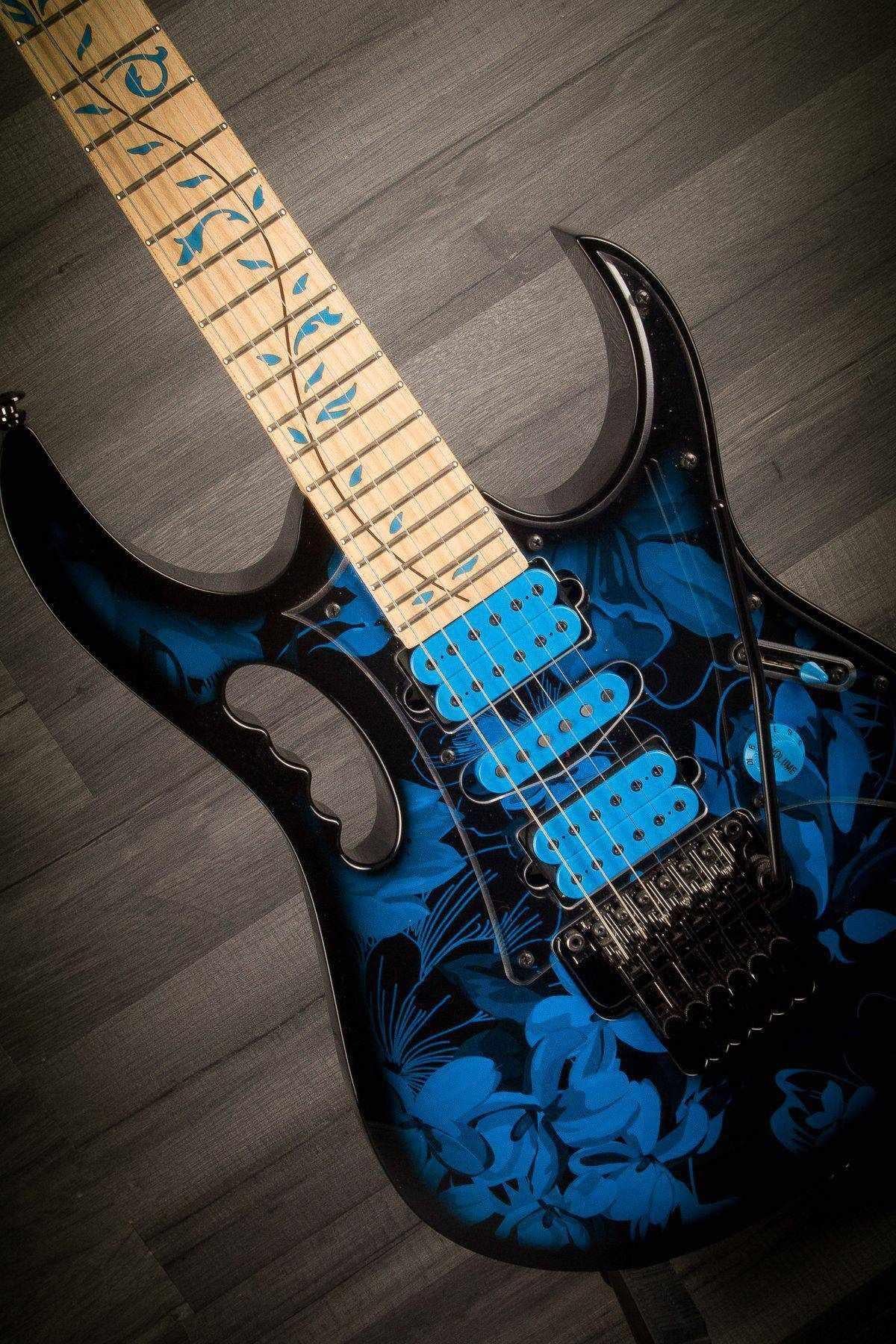 USED - Ibanez Jem-77P Blue Floral Pattern