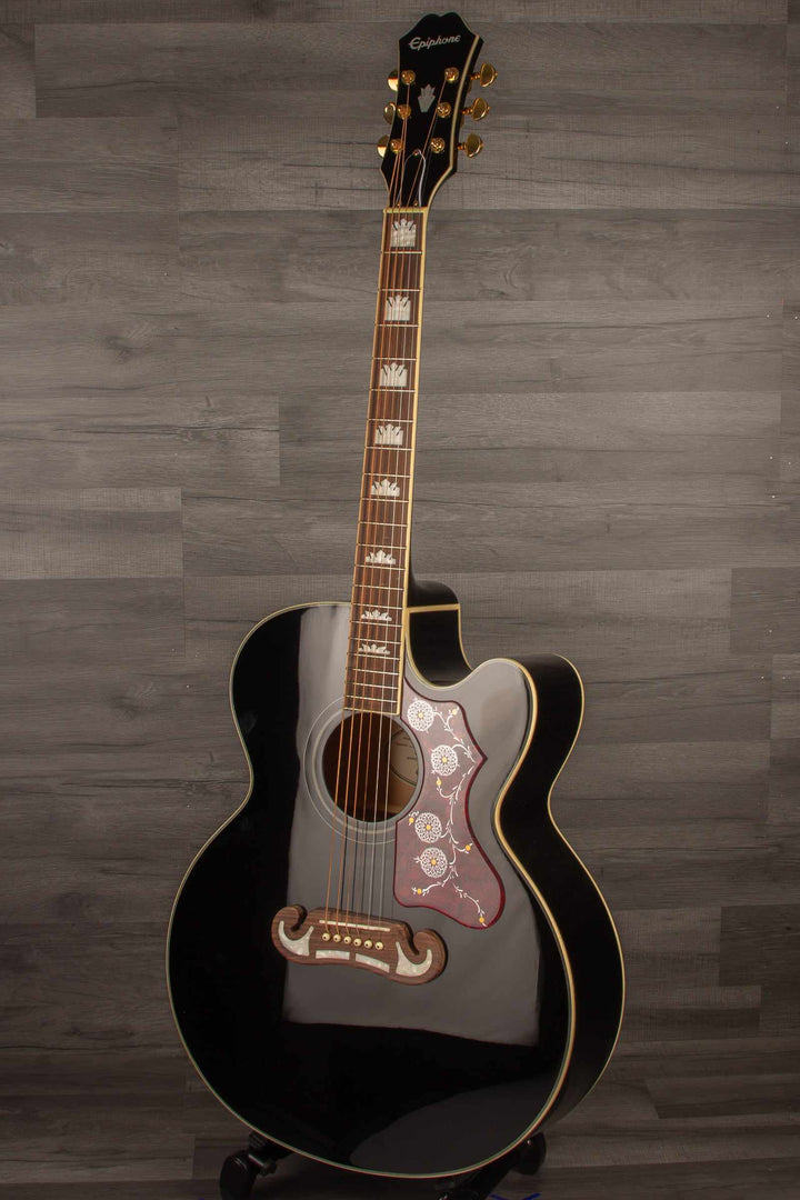 Epiphone J200 EC Studio Solid Top, Black | Musicstreet