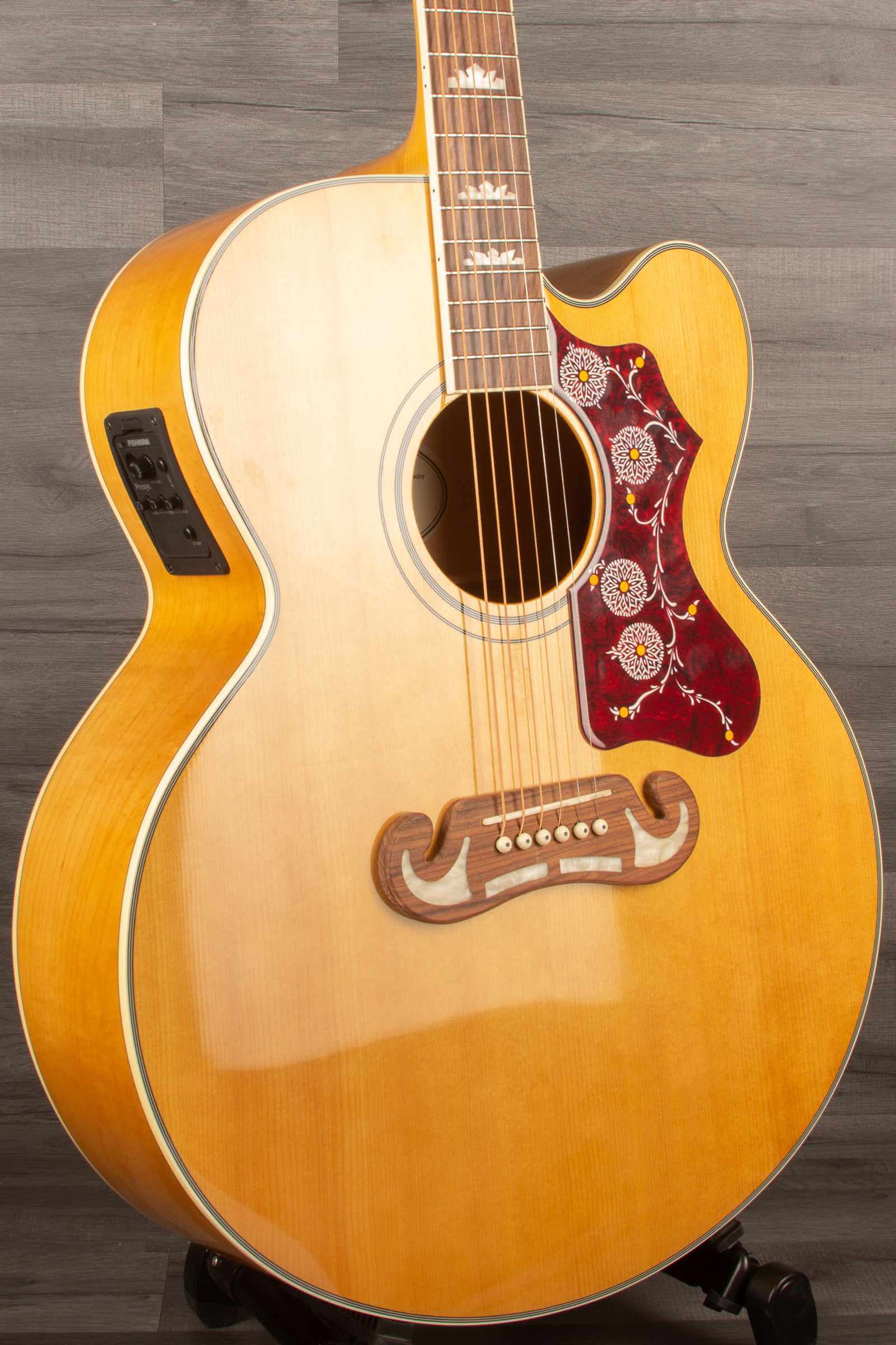 Epiphone J200 EC Studio Solid Top, Fishman Sonitone - Vintage Natural