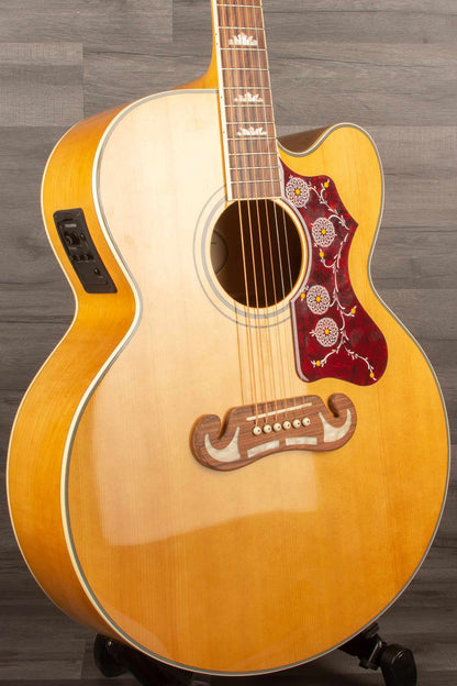 Epiphone J200 EC Studio Solid Top, Fishman Sonitone - Vintage Natural
