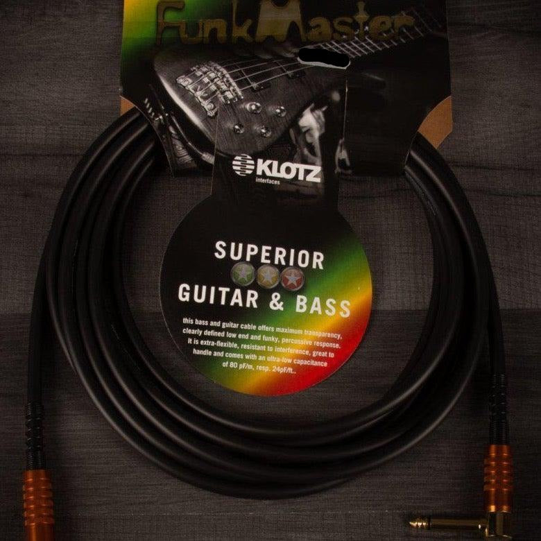 Klotz Accessories Klotz FunkMaster Guitar and Bass Cable Angled - 4.5m