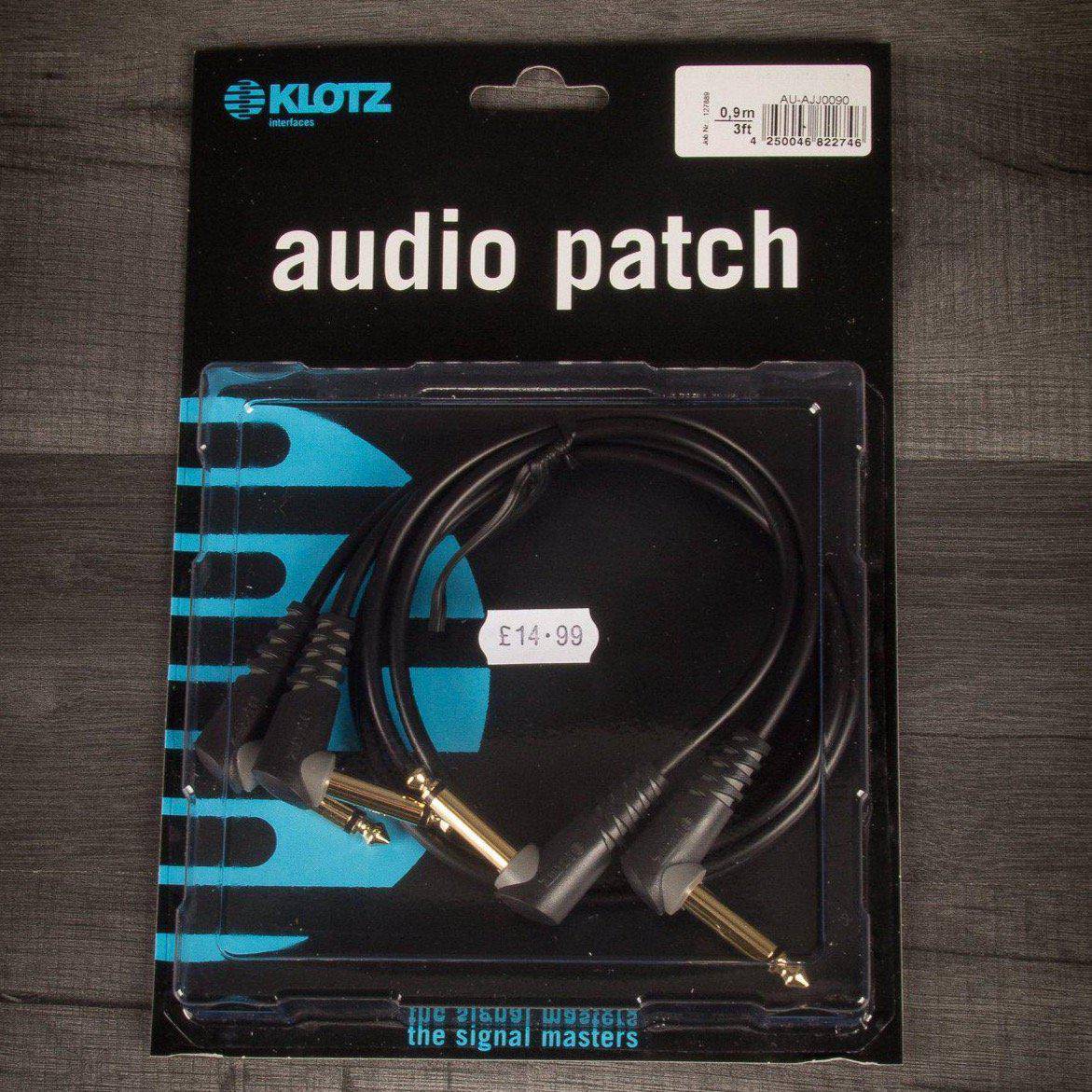 Klotz Instrument Patch Cable, 0.9m x2 - MusicStreet