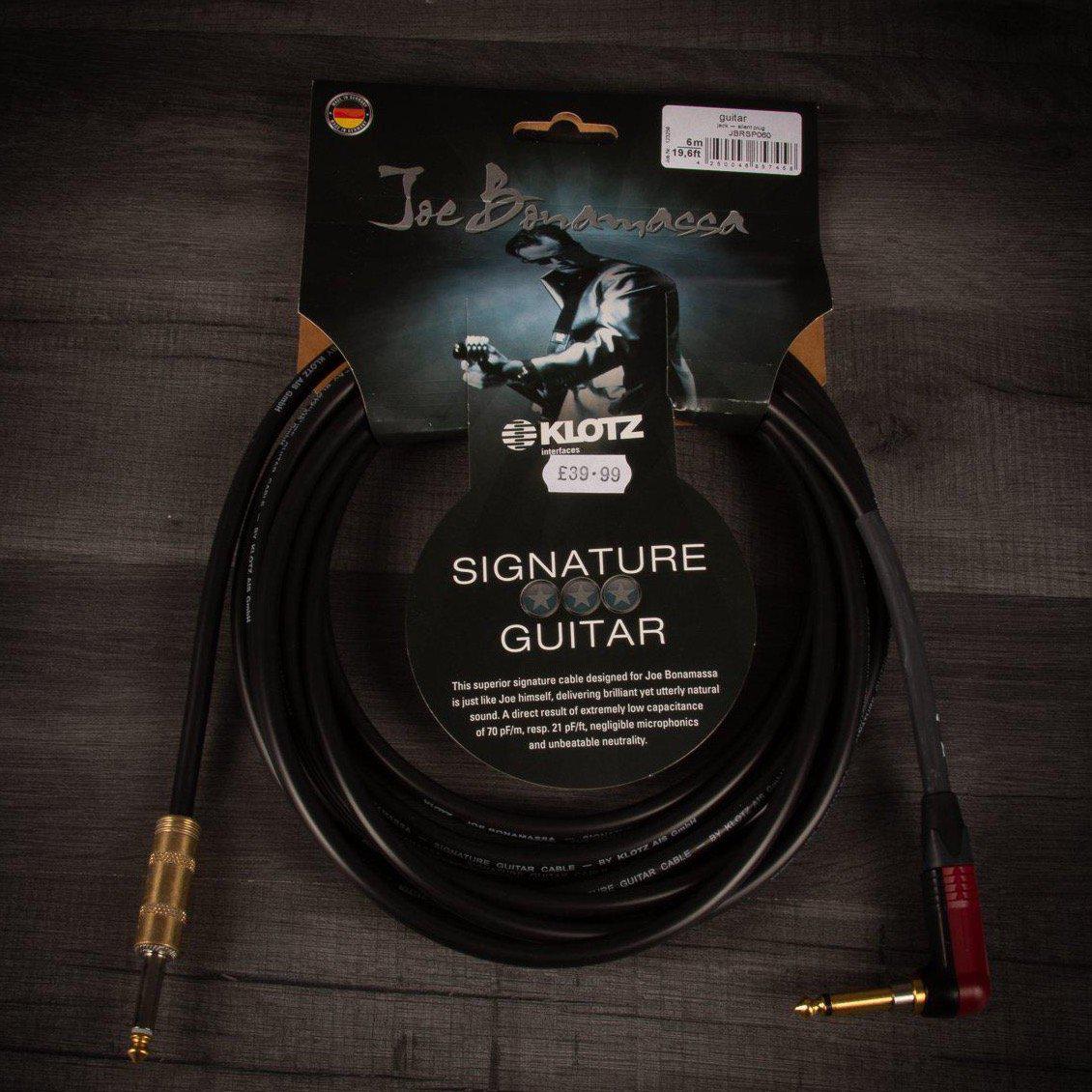 Klotz Joe Bonamassa Guitar Cable with Silent Plug (6m, Angled) Jack Cables