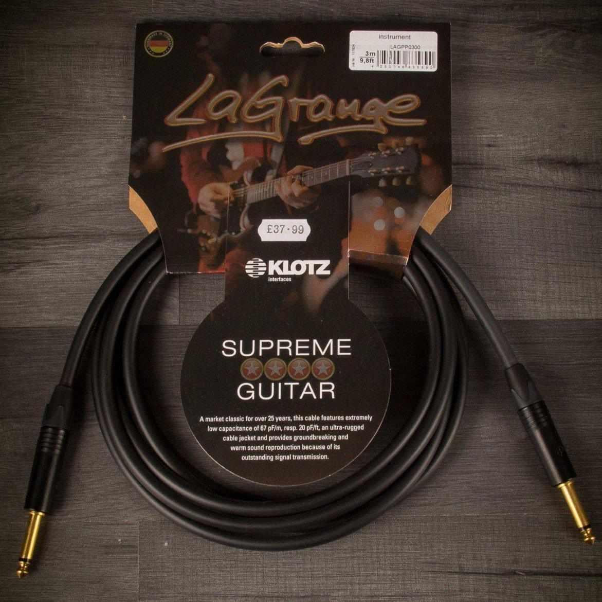 Klotz LaGrange Guitar Cable - 3m