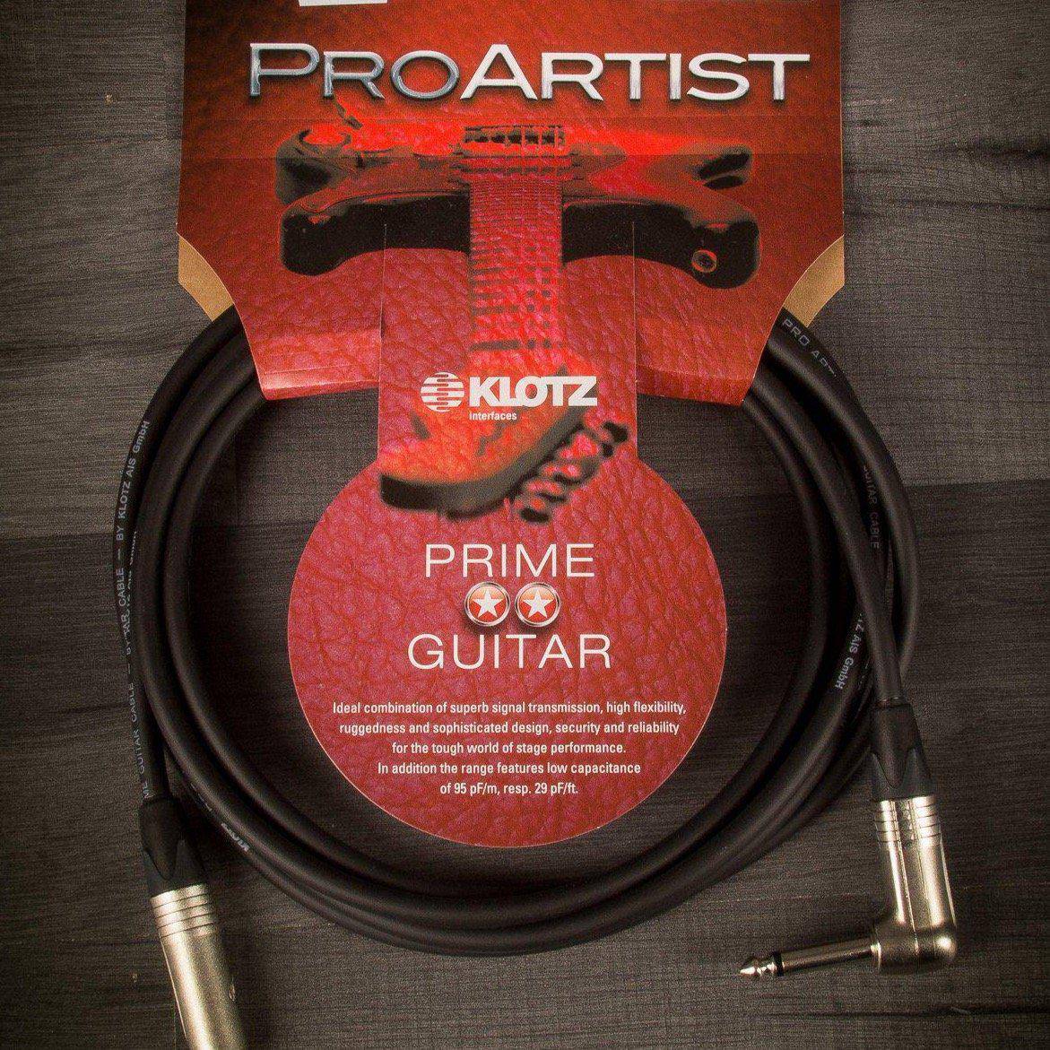 Klotz Pro Artist Angled Guitar Cable - 3m