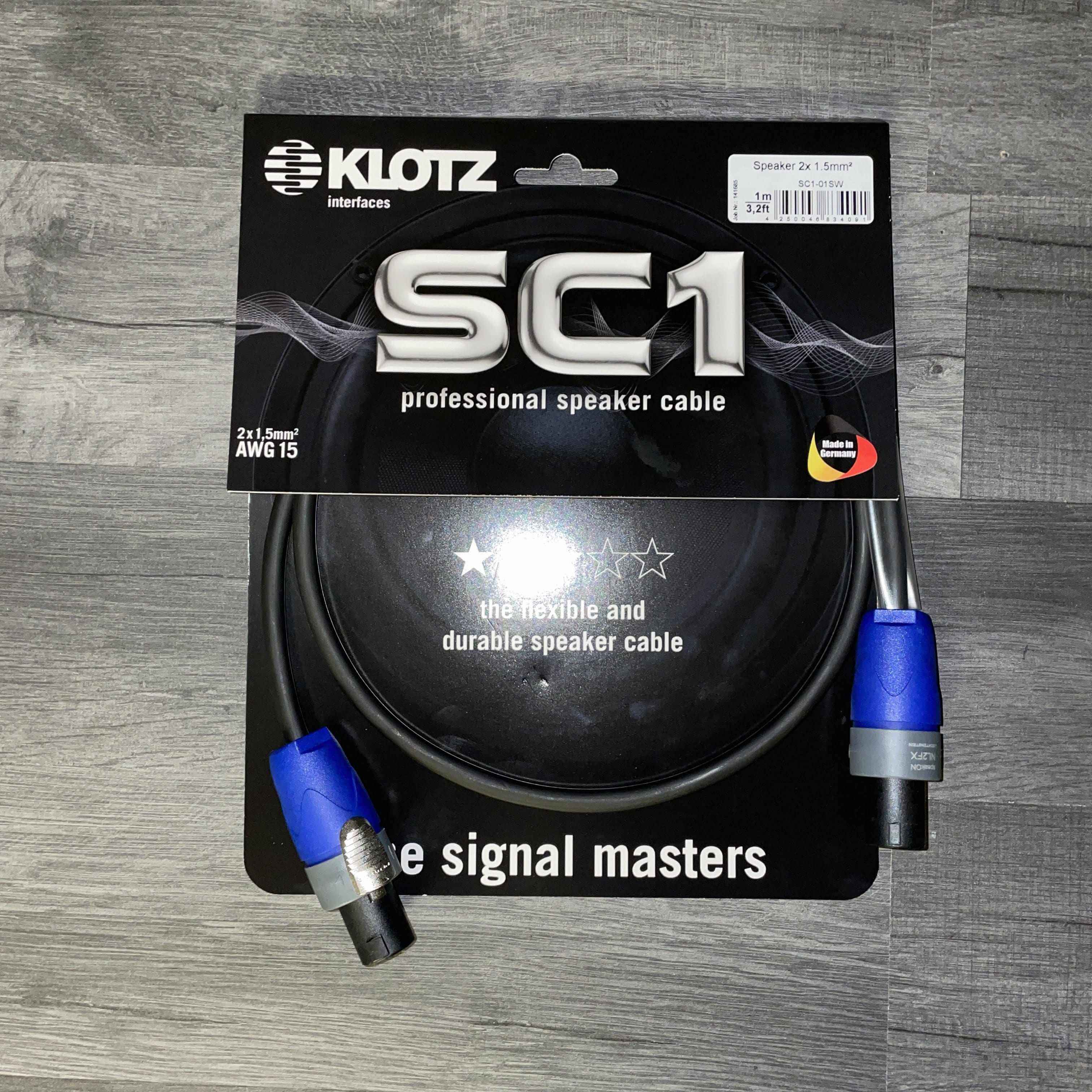 Klotz SC1-01SW Speakon Speaker Cable - 1m