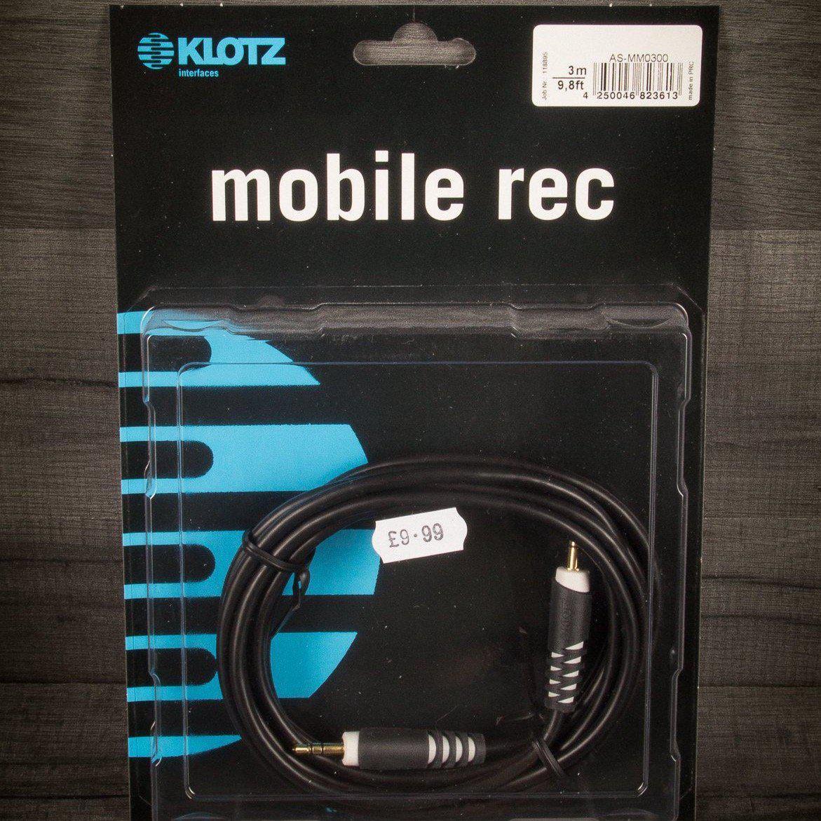 Klotz Accessories Klotz Stereo Minijack Cable - 3m