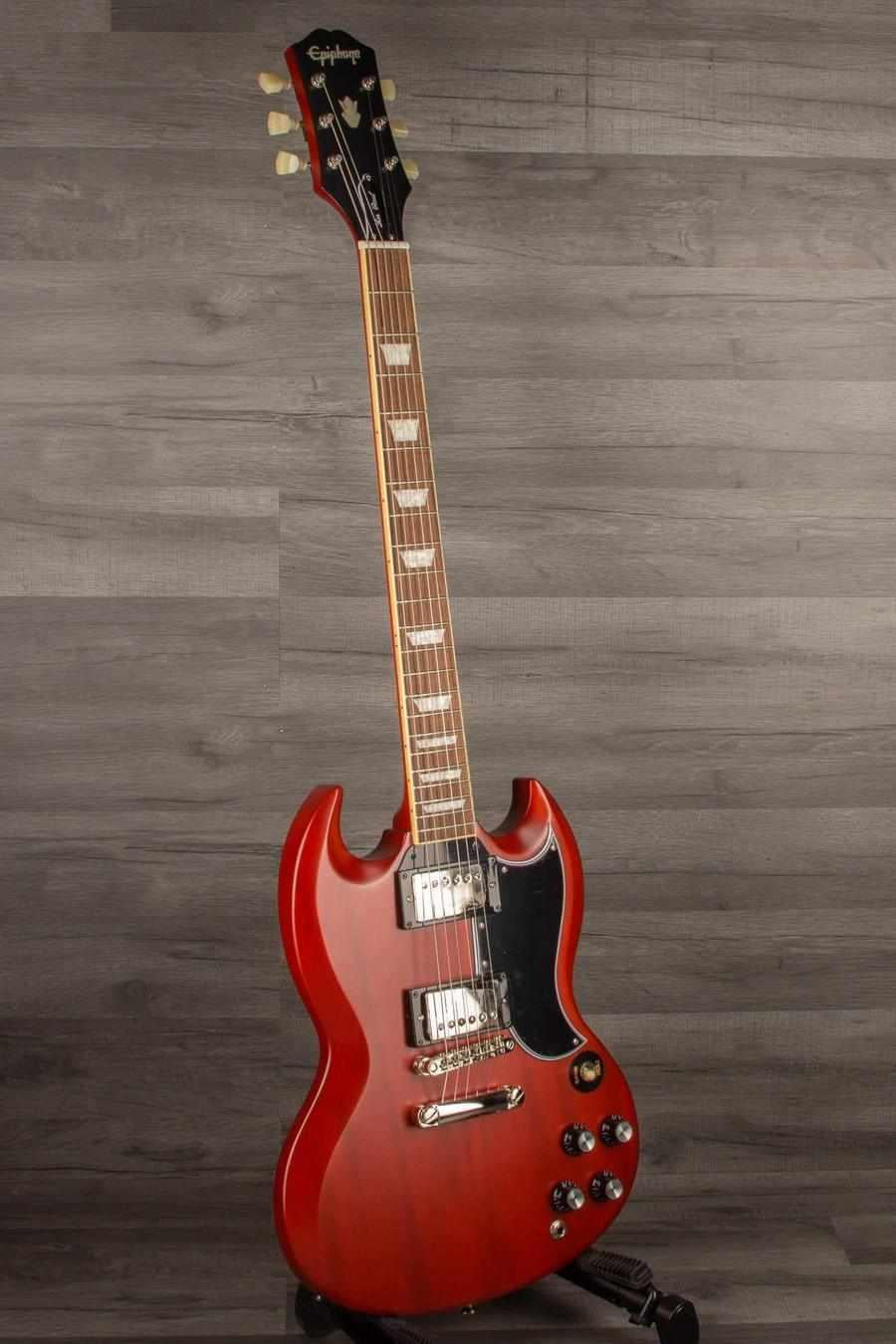 Epiphone 1961 Les Paul SG Standard Aged Cherry Electric Guitar (Includes Hard Case)