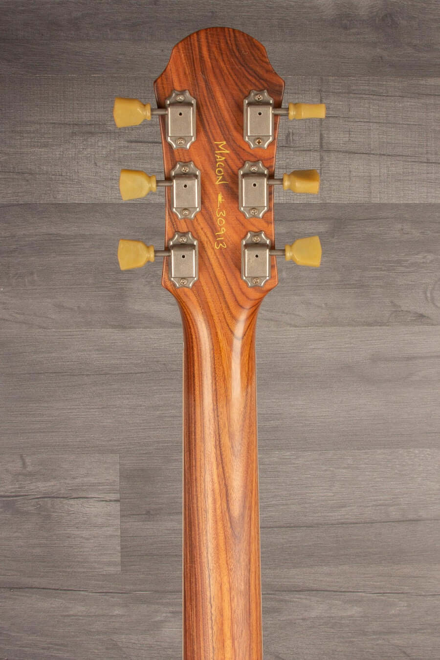 Patrick James Eggle Macon Carved Top Electric Guitar - Gold Top, Santos Rosewood Neck s#30913