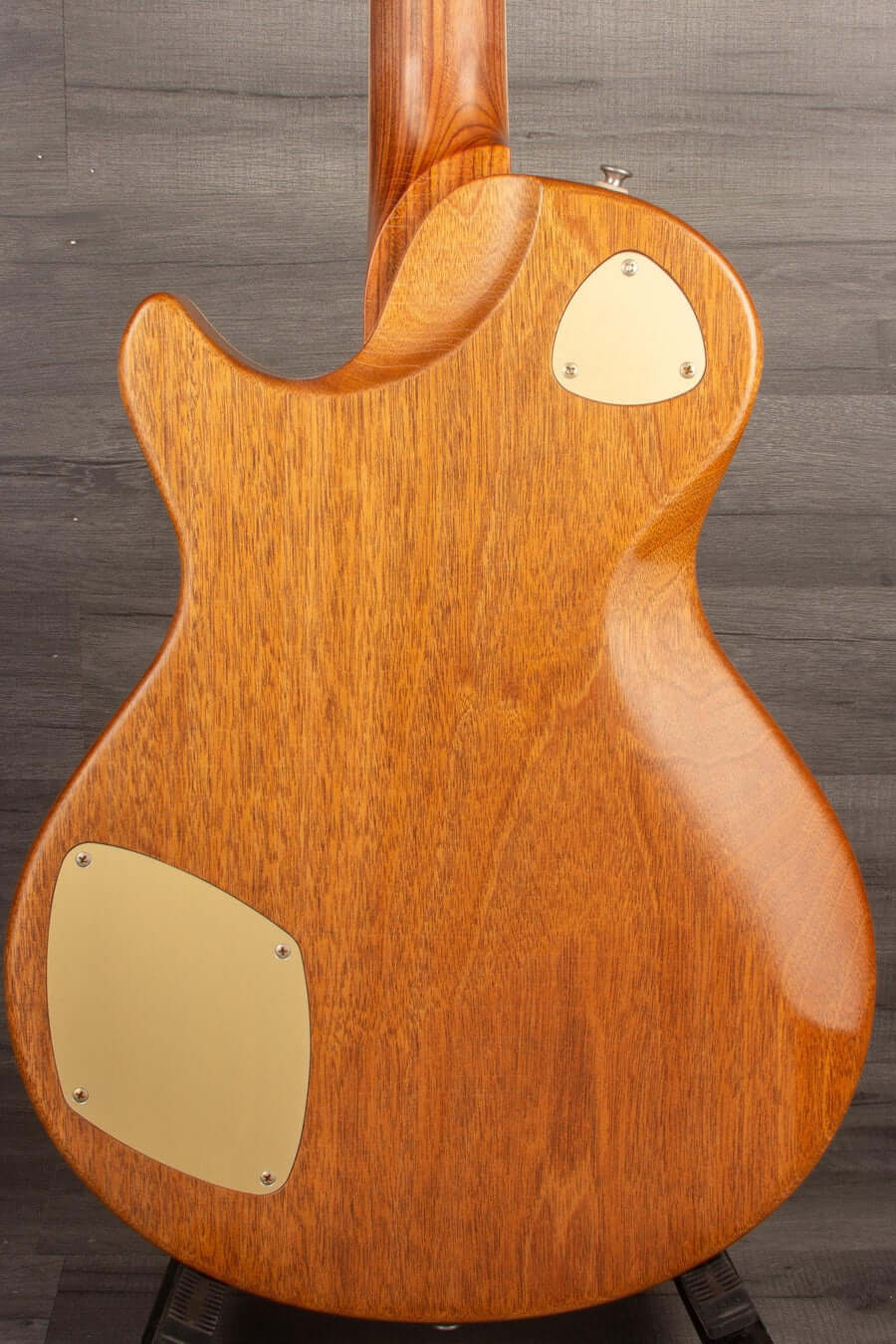 Patrick James Eggle Macon Carved Top Electric Guitar - Gold Top, Santos Rosewood Neck s#30913